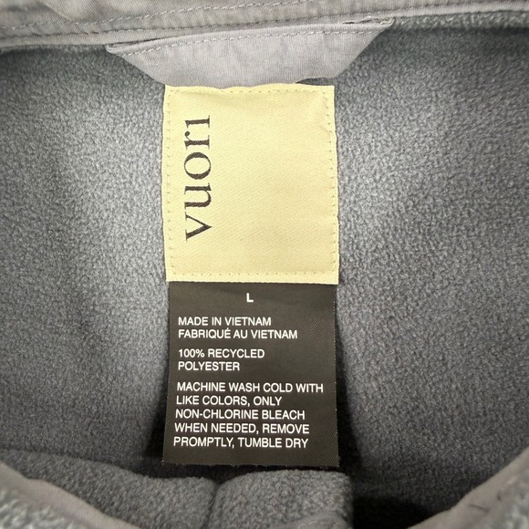 Vuori Shirt Jacket Mens Large Gray Aspen Fleece Warm Button Up Shacket V237 - Picture 8 of 14